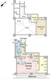 天王洲ビュータワー 3304 間取り図