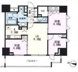 ブランズ代々木 13階 間取り図