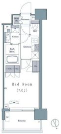 プレジリア新富町 805 間取り図