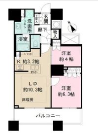 ザ・パークハウス西新宿タワー60 20階 間取り図