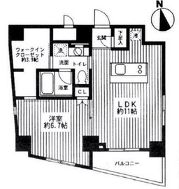 プレイアデ銀座エスト 1001 間取り図