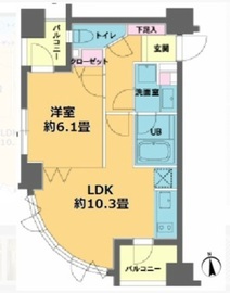 カスタリア高輪台 402 間取り図