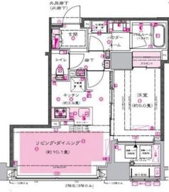 シティハウス月島駅前キャピタルコート 6階 間取り図