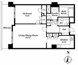 フレア西麻布 303 間取り図