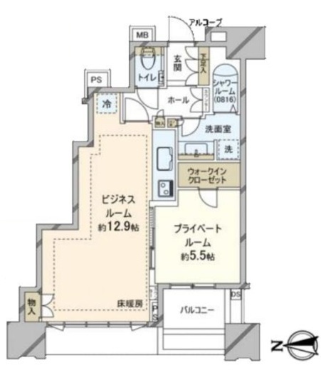 ドゥ・トゥール 51階 間取り図