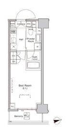 プラウドフラット門前仲町5 202 間取り図