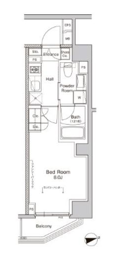 プラウドフラット門前仲町5 108 間取り図