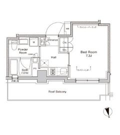 プラウドフラット門前仲町5 906 間取り図