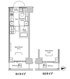 プラウドフラット門前仲町5 103 間取り図