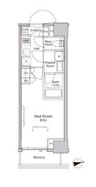 プラウドフラット門前仲町5 204 間取り図