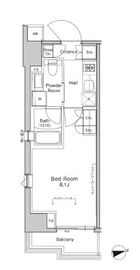 プラウドフラット門前仲町5 101 間取り図