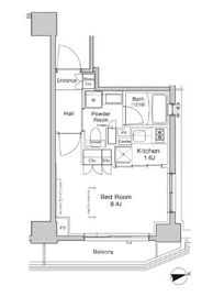 プラウドフラット門前仲町5 905 間取り図