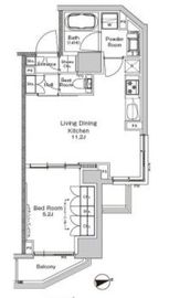 プラウドフラット門前仲町5 608 間取り図