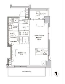 プラウドフラット門前仲町5 1005 間取り図