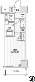 レジディア笹塚2 1102 間取り図