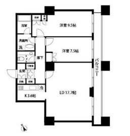 グランパークハイツ 1302 間取り図