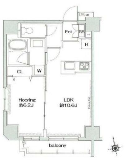 グランヴァン浅草橋駅前 201 間取り図