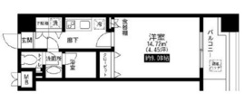 レジディア上野池之端 407 間取り図