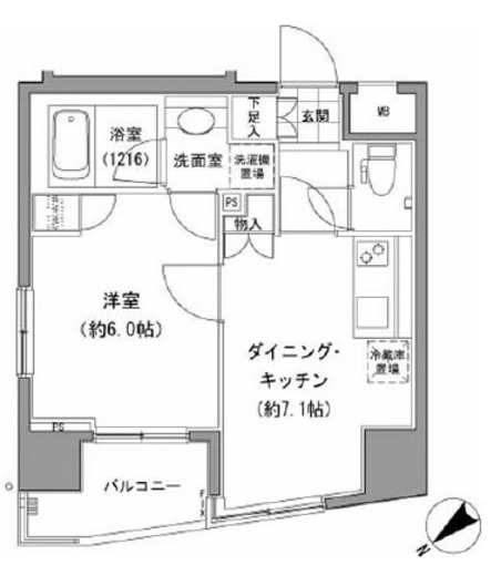 グランベル中落合 901 間取り図