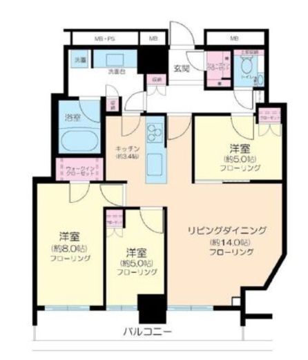 パークハウス清澄白河タワー 35階 間取り図