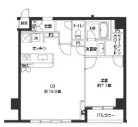 カスタリアお茶の水 404 間取り図