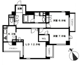 カルム南青山 203 間取り図