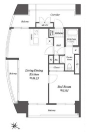 セイラン水天宮前 1002 間取り図