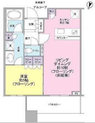 テラス渋谷美竹 13階 間取り図