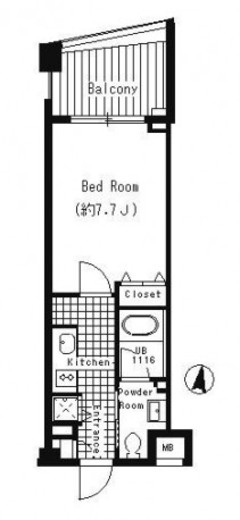 JMFレジデンス世田谷三宿 516 間取り図