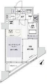 レックス日本橋水天宮プレミアタワー 11階 間取り図