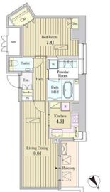 モメント汐留 2212 間取り図