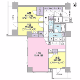 ブランズ渋谷常盤松 2階 間取り図