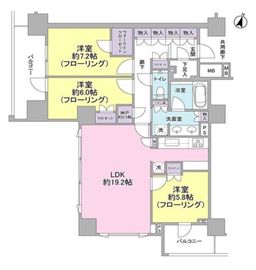 ブランズ渋谷常盤松 4階 間取り図