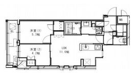 レジディア千駄木 401 間取り図