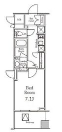 レジディア千駄木 407 間取り図