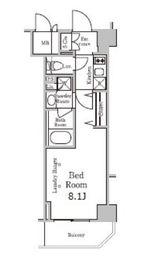 レジディア千駄木 309 間取り図