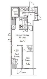 レジディア千駄木 412 間取り図