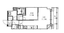 レジディア千駄木 211 間取り図