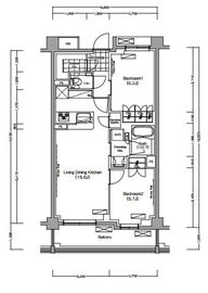 プレジリア代々木大山町 E202 間取り図