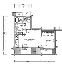 プレジリア代々木大山町 W112 間取り図