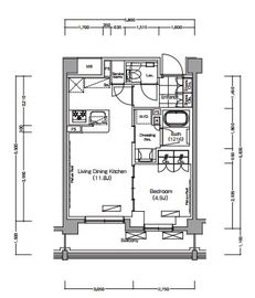 プレジリア代々木大山町 W113 間取り図