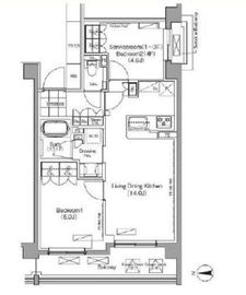 プレジリア代々木大山町 W218 間取り図