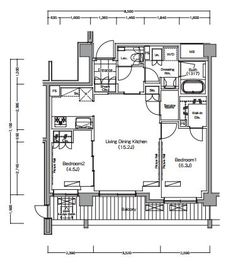 プレジリア代々木大山町 W118 間取り図