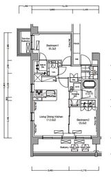 プレジリア代々木大山町 W222 間取り図