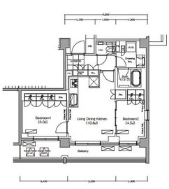 プレジリア代々木大山町 W223 間取り図