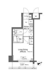 プラウドフラット門前仲町2 203 間取り図