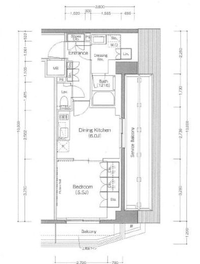 ザ・パークハビオ三軒茶屋テラス 505 間取り図