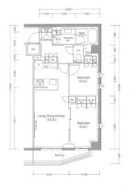 ザ・パークハビオ三軒茶屋テラス 405 間取り図