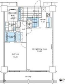 コンフォリア新宿イーストサイドタワー 2716 間取り図