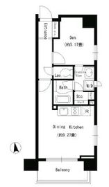 パークキューブ上野 1303 間取り図